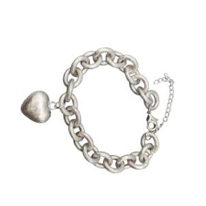 Brushed Gold Loops & Heart Loops - Silver