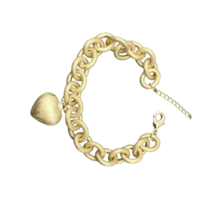 Brushed Gold Loops & Heart Loops – Yellow Gold