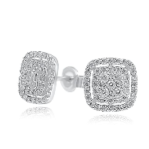 Cushion cut studs