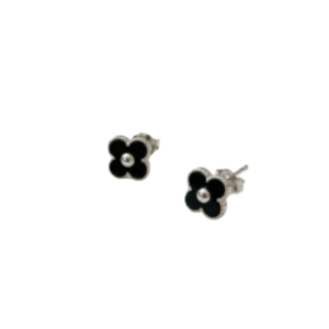 Black Flower Earrings