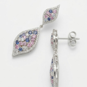 Pink and Blue Cloud Drop Earrings