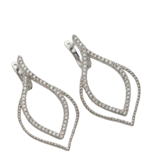 Sophisticated Pave Diamond Hoops