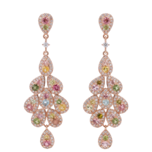 Long Floral Drop Earrings