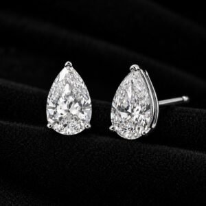 2 Carat Pear Diamond Studs