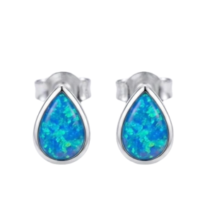 Opal Colored Pear Studs