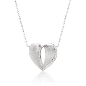 Frosted Heart Necklace