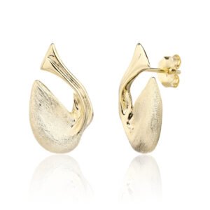 Brushed Gold Studs