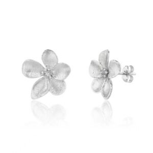 Brushed Gold Flower Studs