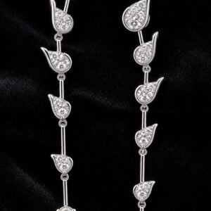Teardrop Cascade Diamond Earrings