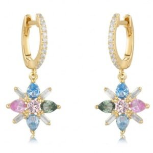 Colorful Flower Hoops
