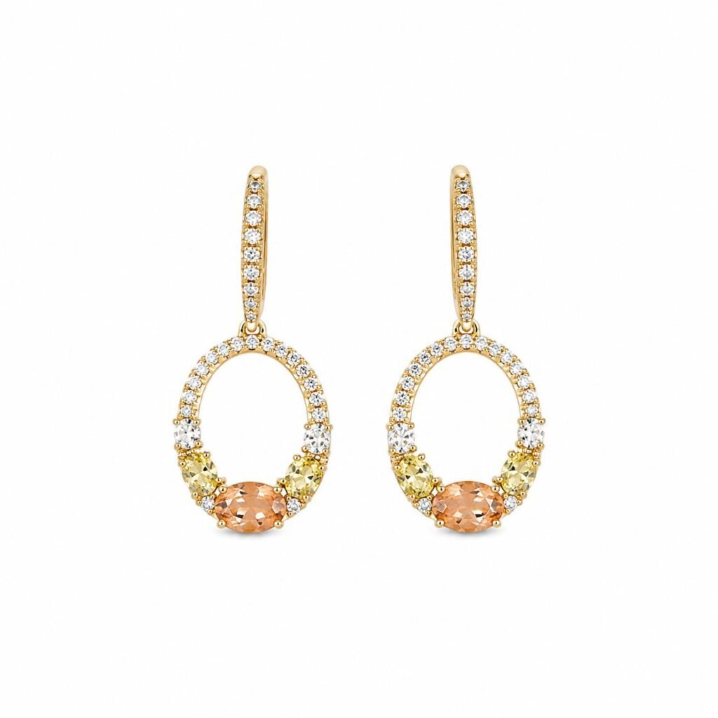 Golden Orchid Earrings