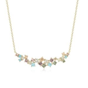 Pastel Cluster Necklace