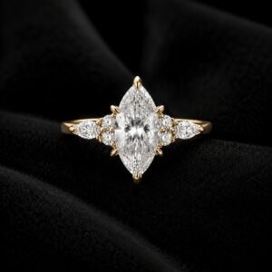 14K Gold Marquise Diamond ring