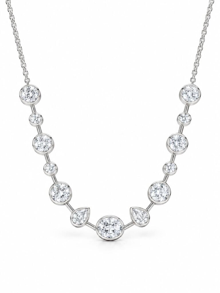 Gold Dipped Crystal Necklace | Elegant Jewelry